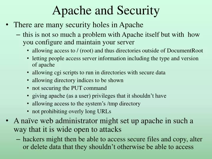 apache and security