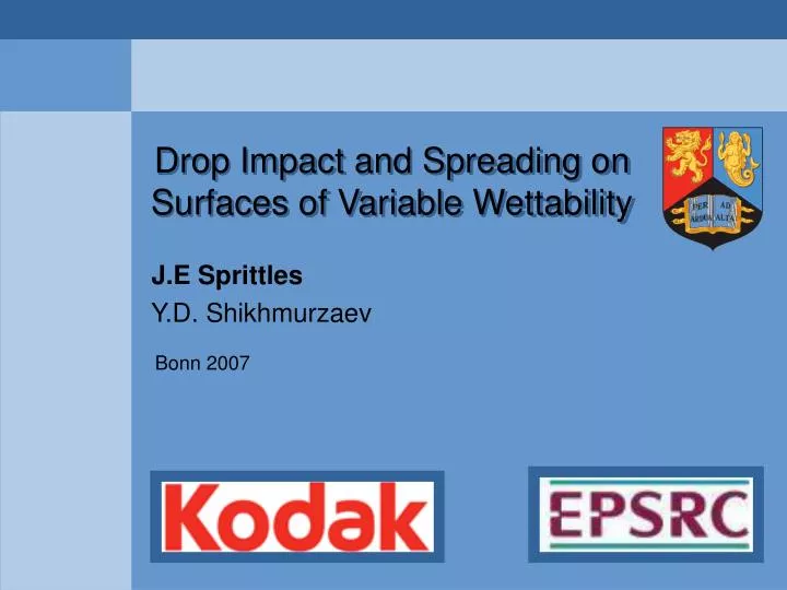 drop impact and spreading on surfaces of variable wettability