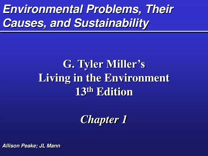 environmental problems their causes and sustainability