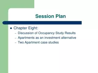 Session Plan