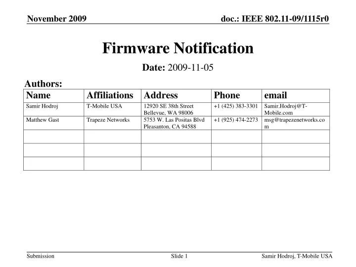 firmware notification