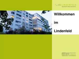 Willkommen im Lindenfeld