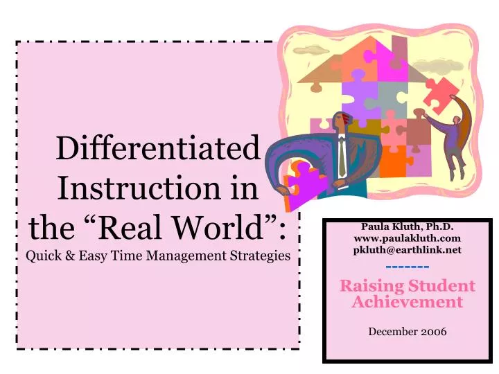 differentiated instruction in the real world quick easy time management strategies
