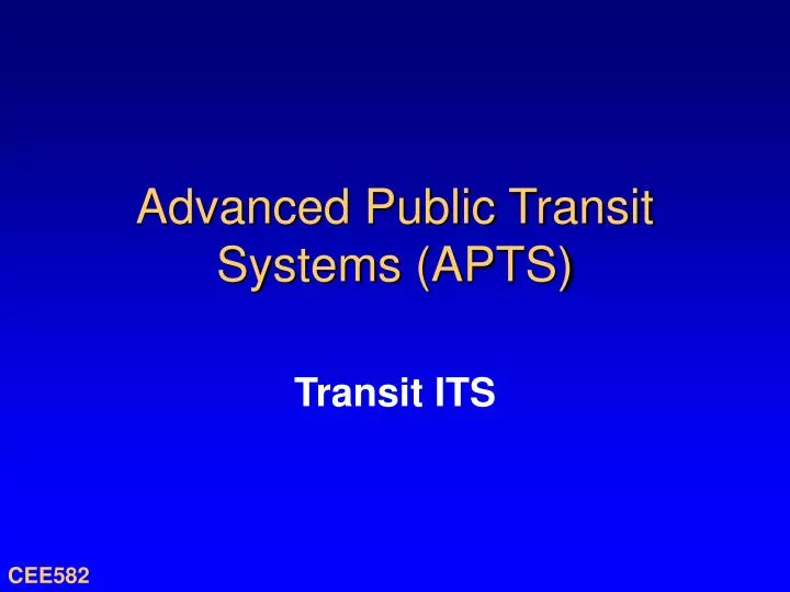 advanced public transit systems apts