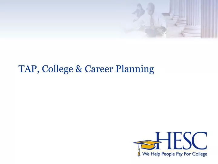 tap college career planning