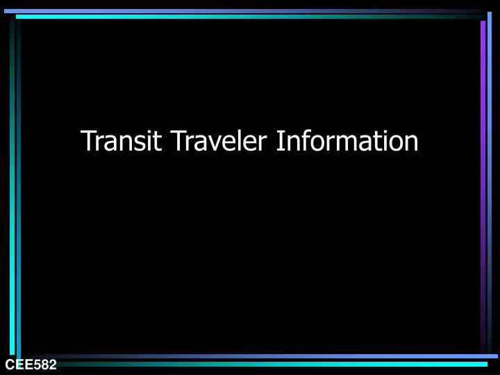 transit traveler information