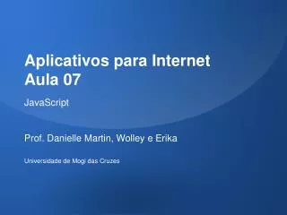 aplicativos para internet aula 07