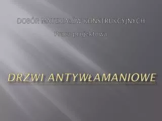 praca projektowa