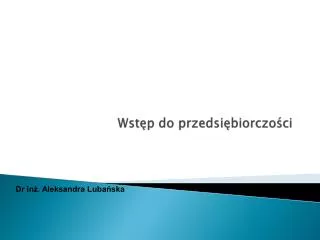 wst p do przedsi biorczo ci