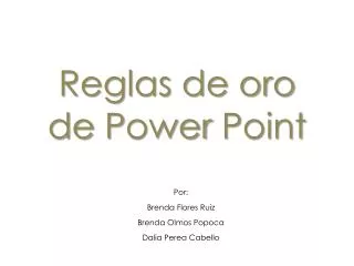 reglas de oro de p ower p oint