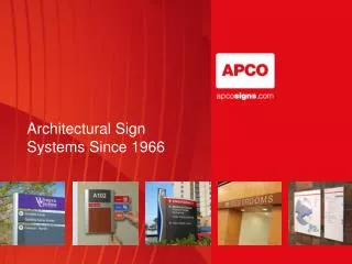 Architectural Sign Systems Since 1966