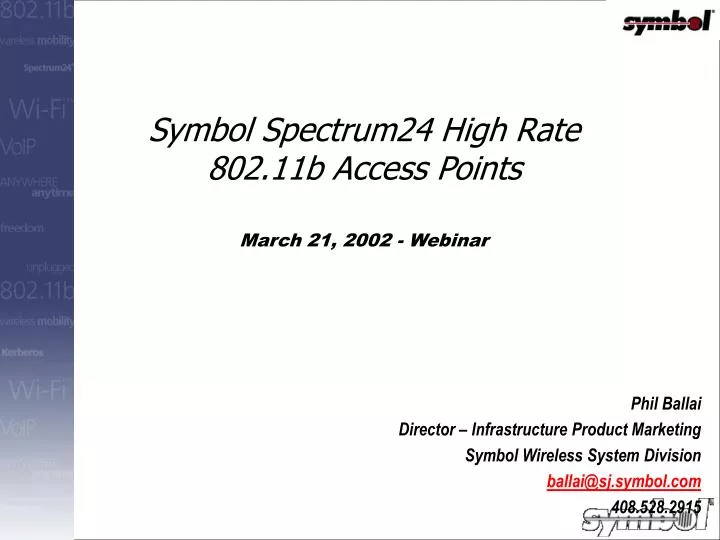 symbol spectrum24 high rate 802 11b access points march 21 2002 webinar