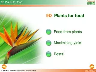 9D Plants for food