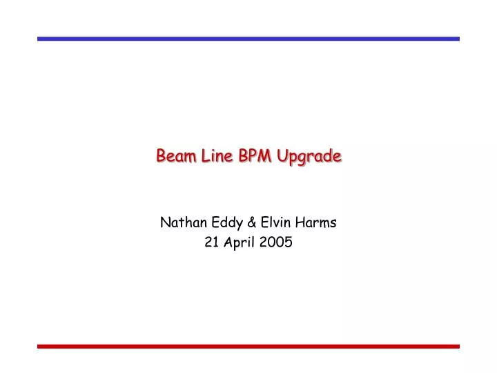 beam line bpm upgrade