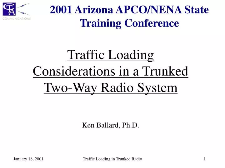 2001 arizona apco nena state training conference