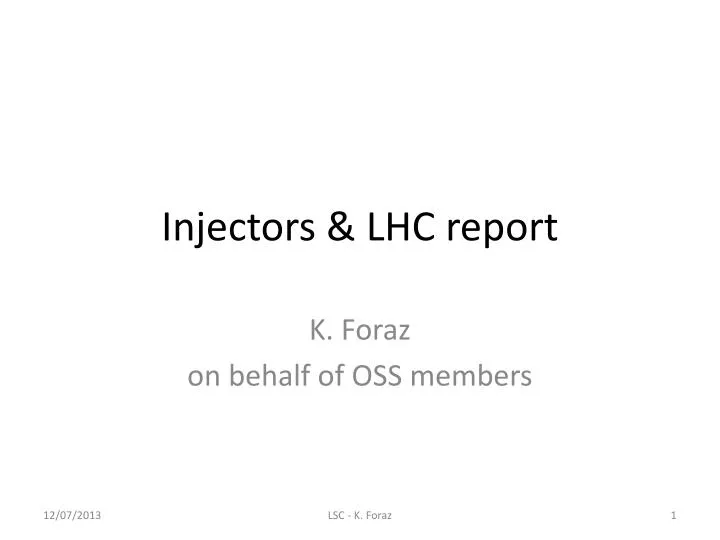 injectors lhc report