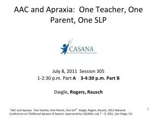 AAC and Apraxia: One Teacher, One Parent, One SLP