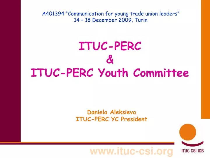 a401394 communication for young trade union leaders 14 18 december 2009 turin