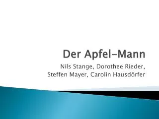 der apfel mann
