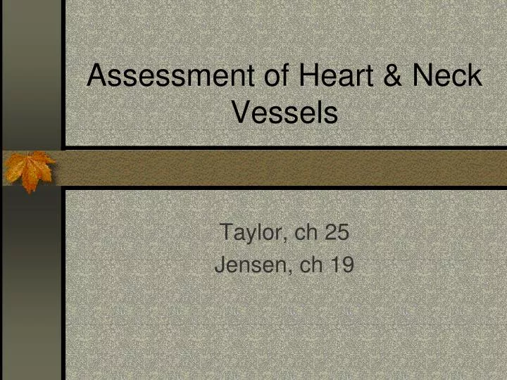assessment of heart neck vessels