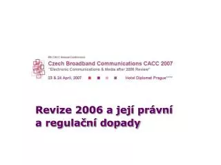 revize 2006 a jej pr vn a regula n dopady