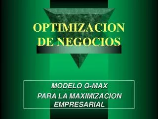 optimizacion de negocios