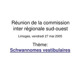 r union de la commission inter r gionale sud ouest