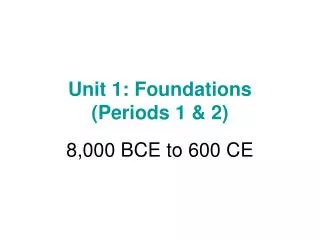Unit 1: Foundations (Periods 1 &amp; 2)