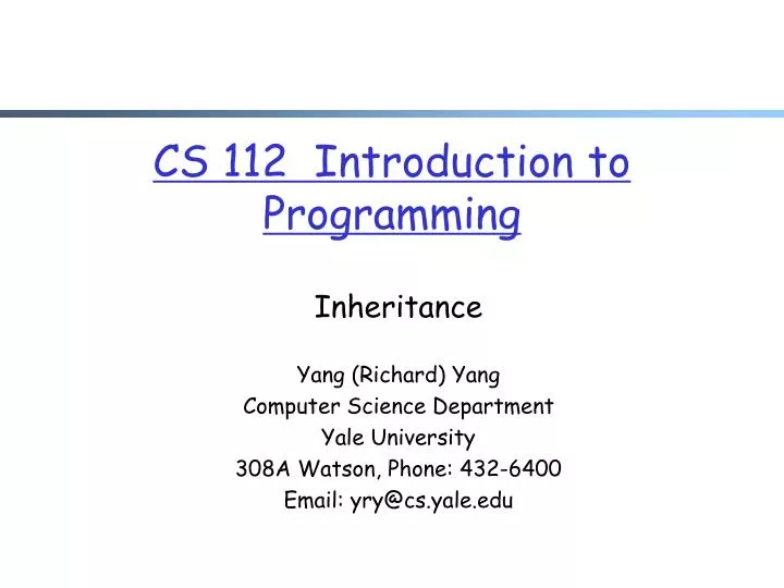 cs 112 introduction to programming