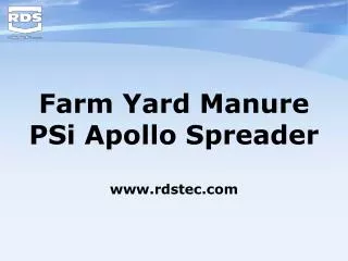 Farm Yard Manure PSi Apollo Spreader rdstec