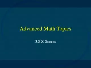 Advanced Math Topics