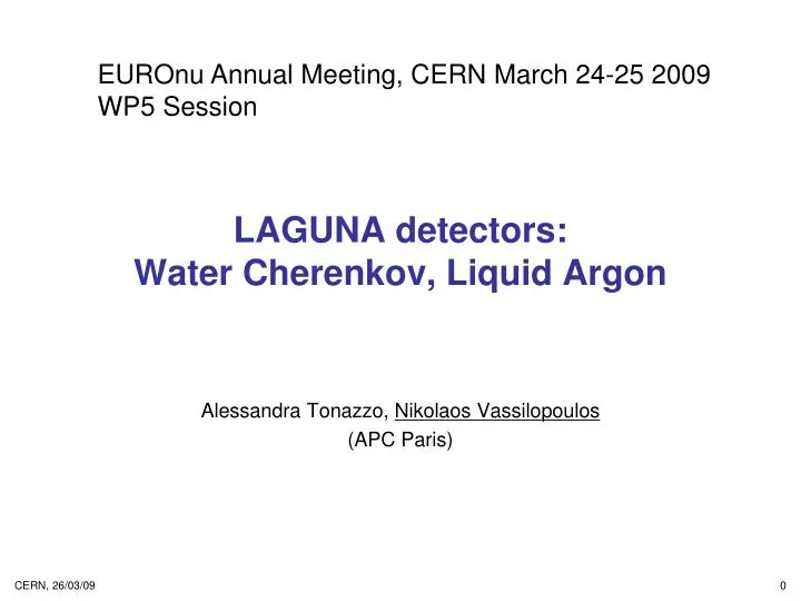 laguna detectors water cherenkov liquid argon