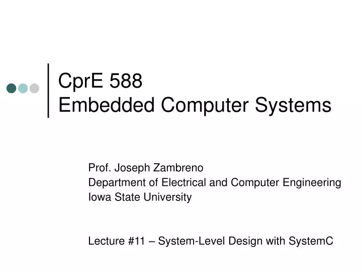 cpre 588 embedded computer systems