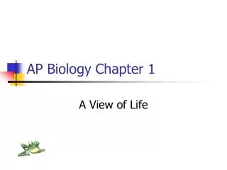 AP Biology Chapter 1
