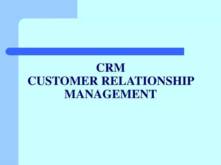 crm customer relationship management