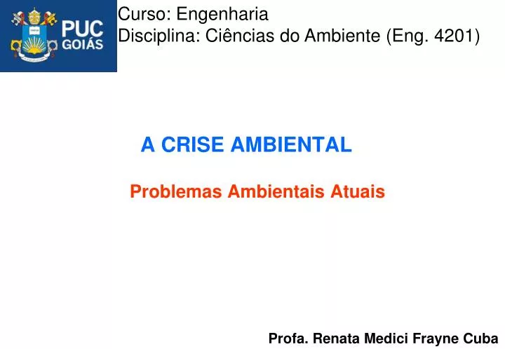 a crise ambiental