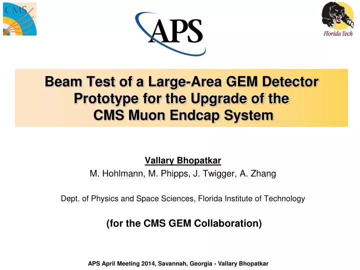 beam test of a large area gem detector p rototype for the upgrade of the cms muon e ndcap s ystem