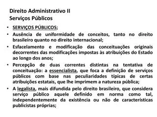 direito administrativo ii servi os p blicos