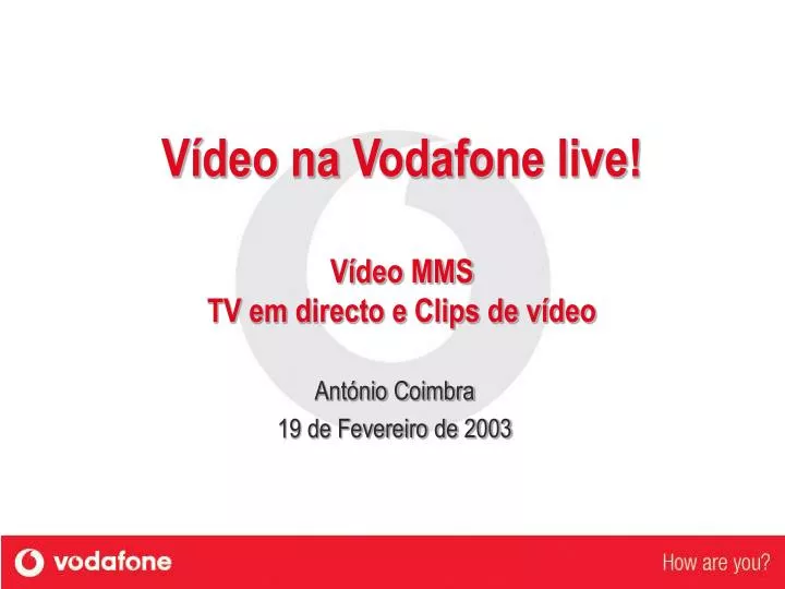 v deo na vodafone live v deo mms tv em directo e clips de v deo