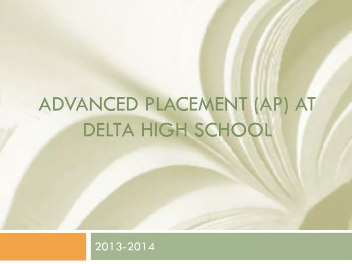 advanced placement ap at delta high school