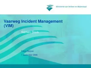 vaarweg incident management vim