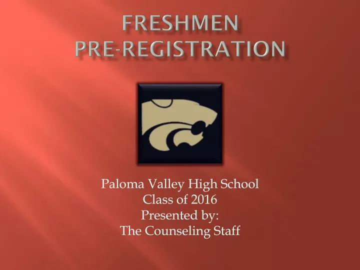 freshmen pre registration