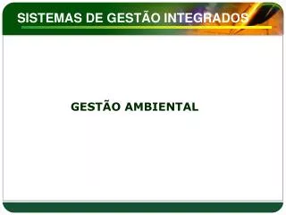 sistemas de gest o integrados
