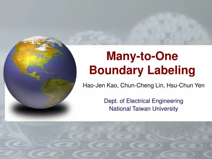 many to one boundary labeling