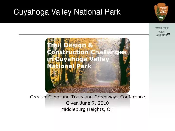 trail design construction challenges in cuyahoga valley national park