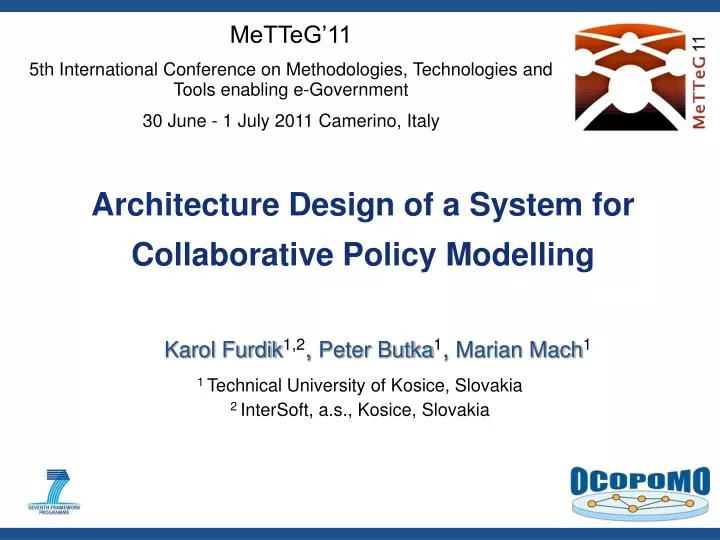 architecture design of a system for collaborative policy modelling