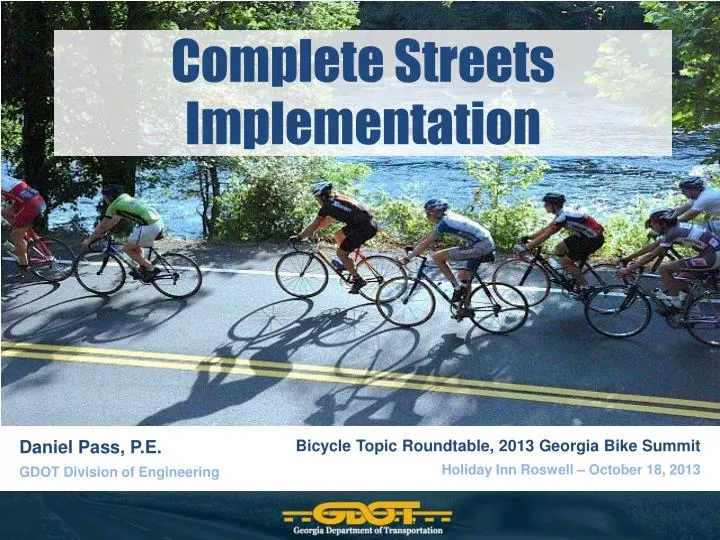complete streets implementation