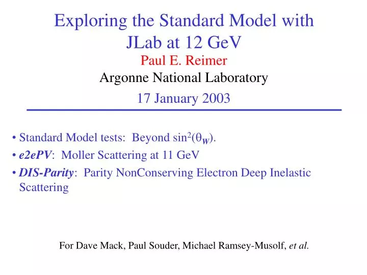 exploring the standard model with jlab at 12 gev