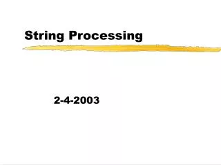 string processing