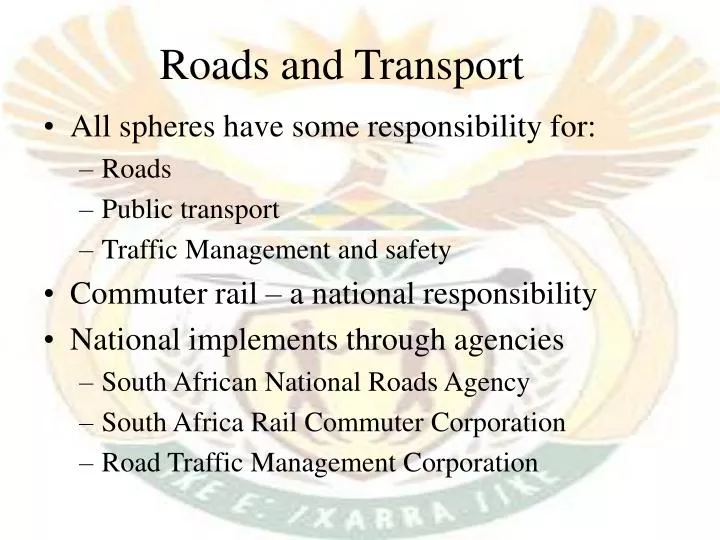 roads and transport